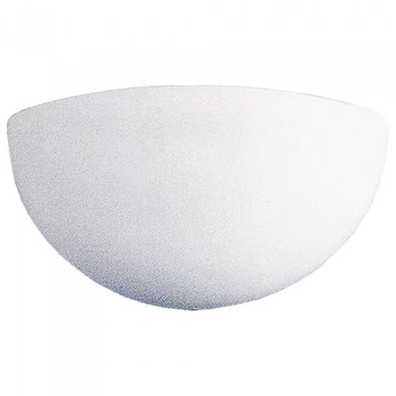 Απλίκα μεταλλική Φ24cm με λευκή οπαλίνα γυαλί