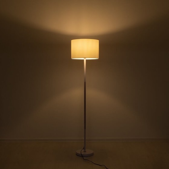 Φωτιστικό δαπέδου Φ40x145cm λευκό με ξύλο