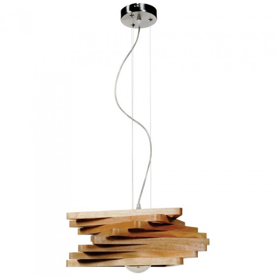 Μονόφωτο κρεμαστό τρίγωνο σκάλα ξύλινο Φ46cm