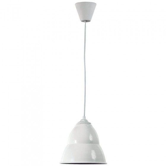 Κρεμαστή καμπάνα μονόφωτη Φ19cm λευκή