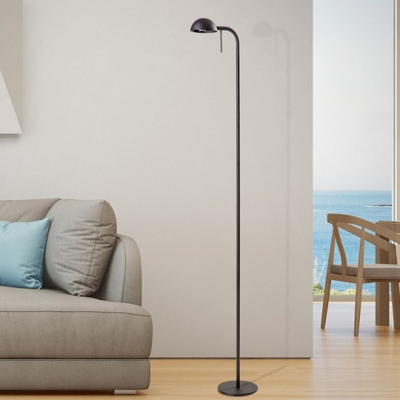 Φωτιστικό δαπέδου 140cm με κινούμενη κεφαλή και στρογγυλή βάση