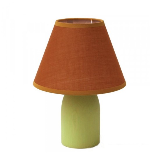 Πορτατίφ 27cm με πράσινη βάση και υφασμάτινο καφέ καπέλο