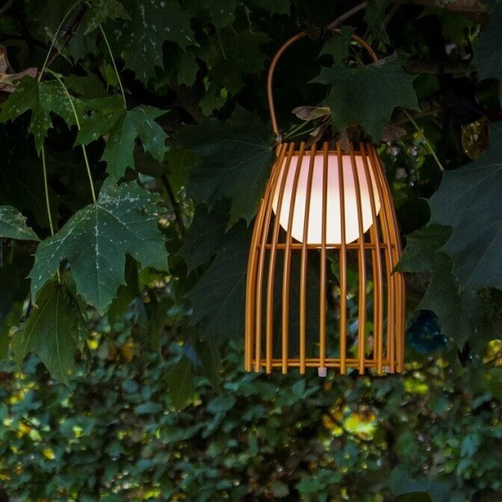 Στεγανό πορτατίφ καλάθι καφέ-κίτρινο Φ17x25cm LED Touch Dim