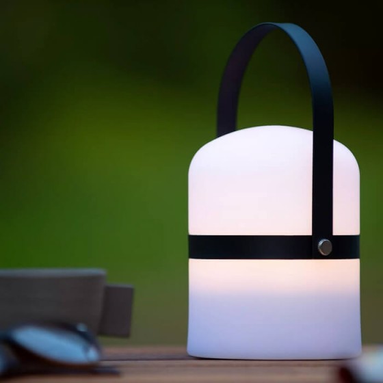 Στεγανό πορτατίφ πλαστικό μαύρο Φ10x19cm LED Dim