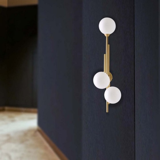 Μοντέρνα απλίκα τοίχου με τρεις μπάλες G9 Φ20x65cm
