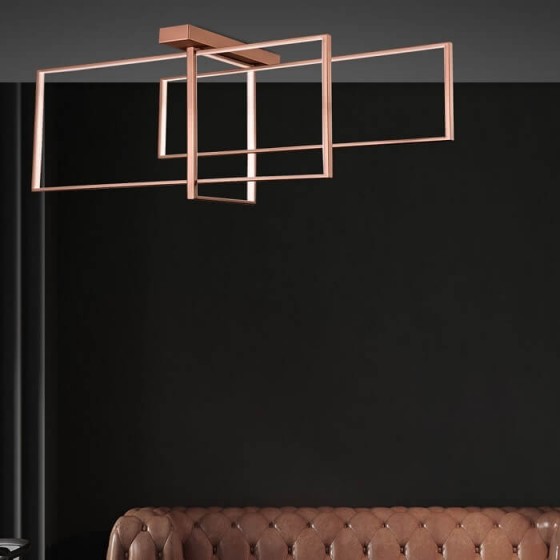 Φωτιστικό οροφής με ορθογώνια πλαίσια LED 60x45cm