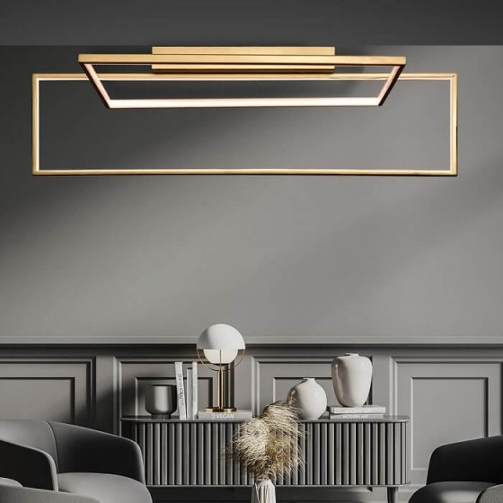 Φωτιστικό οροφής με ορθογώνια πλαίσια LED 70x25cm