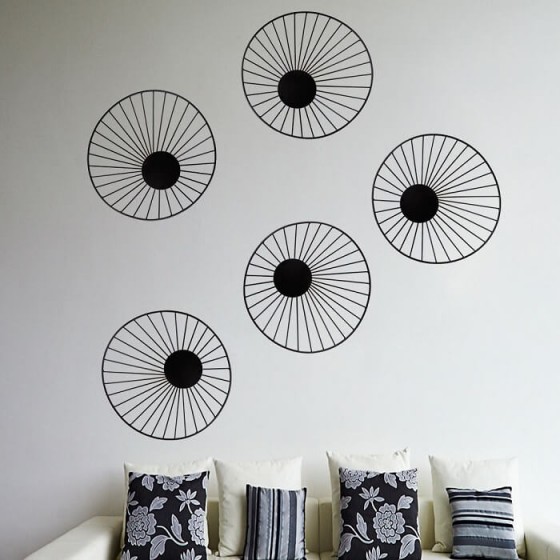 Μοντέρνο φωτιστικό τοίχου κυκλικό Φ30x35cm με πλέγμα LED