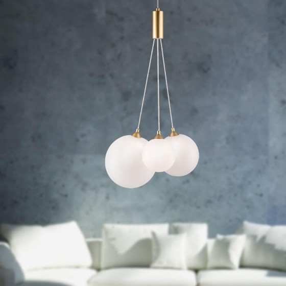 Κρεμαστό φωτιστικό με μοντέρνο δέσιμο γλόμπων G9 Φ35x45cm