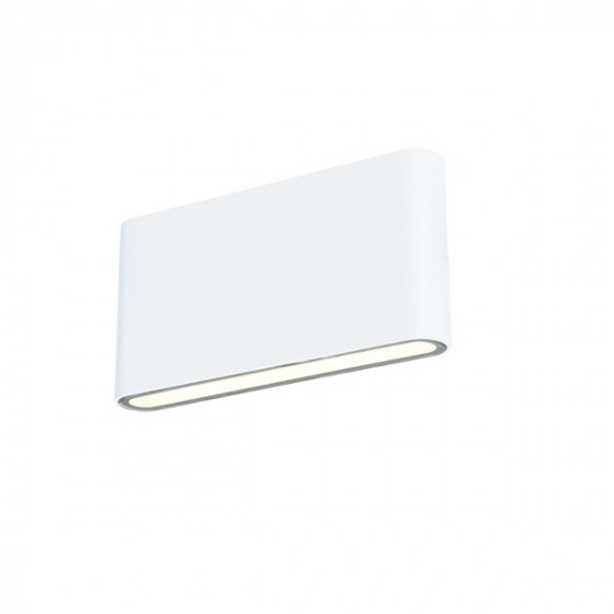 Στεγανό φωτιστικό τοίχου πλακέ slim 18x9x3cm LED Down λευκό