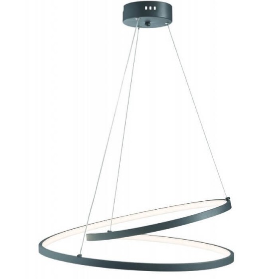 Μοντέρνο κρεμαστό φωτιστικό LED 4000K κυκλικό Φ50cm μαύρο αλουμίνιο