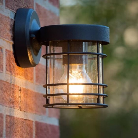 Ρουστίκ φωτιστικό τοίχου με εφέ σταγόνας στο γυαλί Φ12x18cm