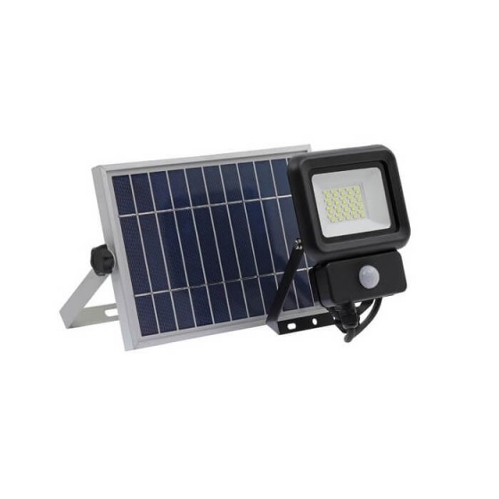 Ηλιακός προβολέας 20W 6500K με ανιχνευτή κίνησης και χρονοδιακόπτη