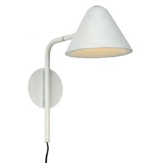Λευκή απλίκα 30cm LED με διακόπτη πάνω στην κεφαλή
