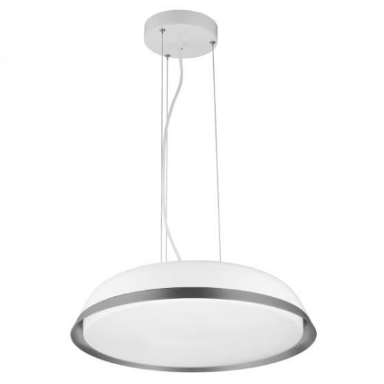 Κρεμαστό φωτιστικό LED με πιάτο Ø50cm λευκό-γκρι