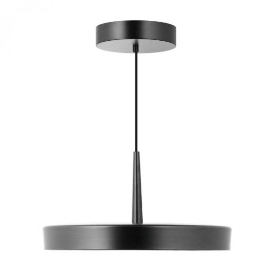 Κρεμαστό φωτιστικό LED με μεταλλικό πιάτο Ø40cm μαύρο
