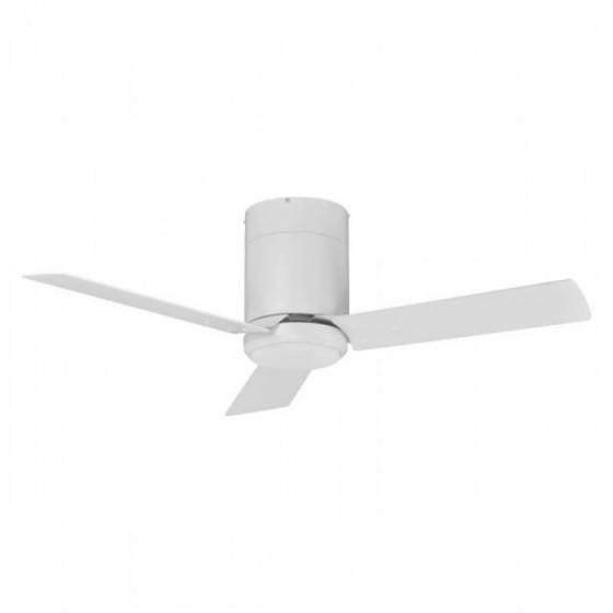 Τηλεχειριζόμενος ανεμιστήρας Φ107cm λευκός με ξύλινα MDF πτερύγια LED CCT