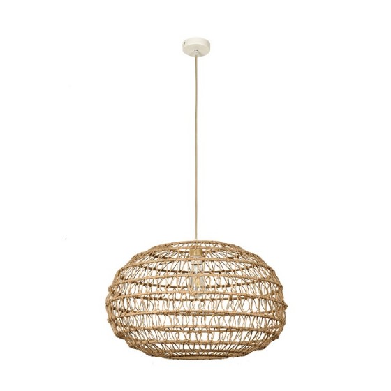 Φωτιστικό κρεμαστό σχοινένιο οβάλ Φ60x45cm