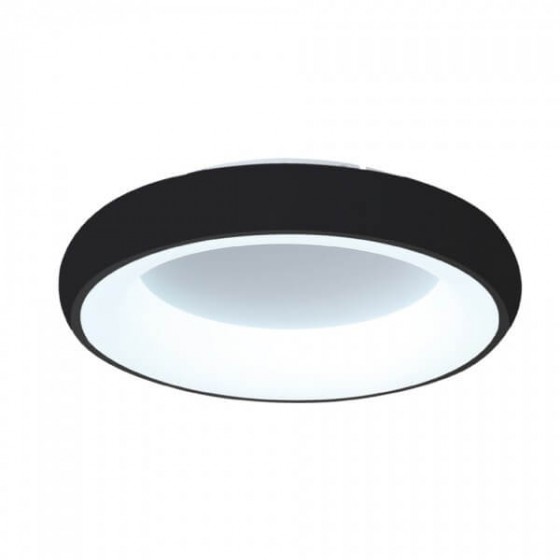 Φωτιστικό οροφής πλαφονιέρα Φ60x8cm LED CCT τηλεχειριζόμενο μαύρο