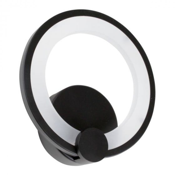 Μαύρη απλίκα δαχτυλίδι Ø19cm LED 180°