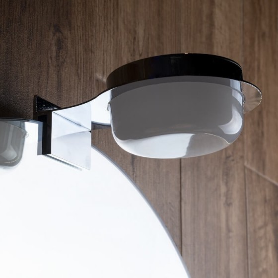   Φωτιστικό καθρέφτη LED  ασημί 10x13cm με τρεις τρόπους τοποθέτησης