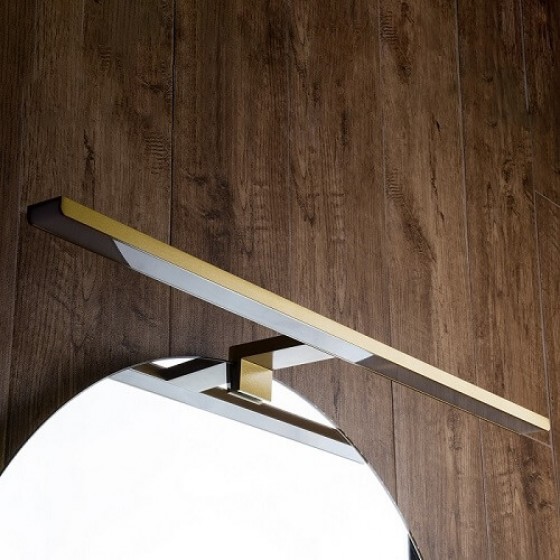 Φωτιστικό καθρέφτη LED χρυσό 60cm με τρεις τρόπους τοποθέτησης