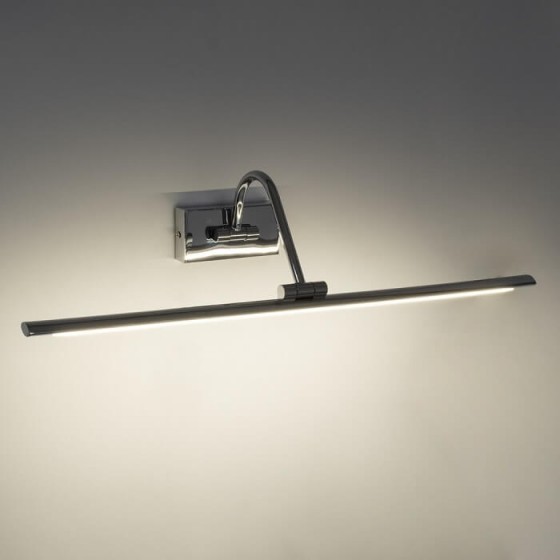 Γραμμικό slim φωτιστικό τοίχου 60cm κινητό-σπαστό ασημί LED