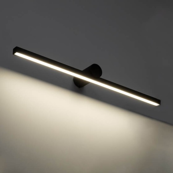 Επίτοιχο γραμμικό φωτιστικό 60cm μαύρο LED 4500K κάθετου φωτισμού