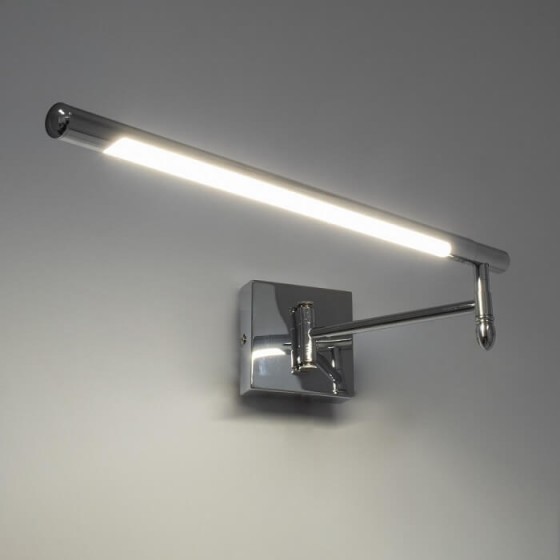 Φωτιστικό τοίχου περιστρεφόμενο γραμμικό 51cm ασημί LED 4500K