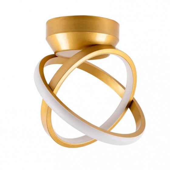 Χρυσό φωτιστικό οροφής LED CCT σε σχήμα δακτυλιδιού Φ25cm