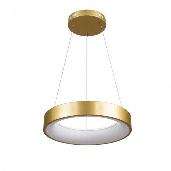 Κρεμαστό φωτιστικό LED CCT χρυσό σε σχήμα κύκλου Φ45x7cm τηλεχειριζόμενο