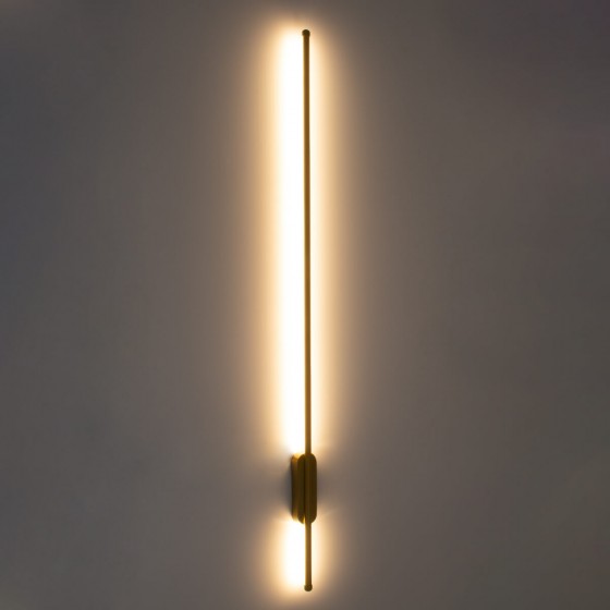 Φωτιστικό τοίχου LED slim γραμμικό 120cm χρυσαφί backlight
