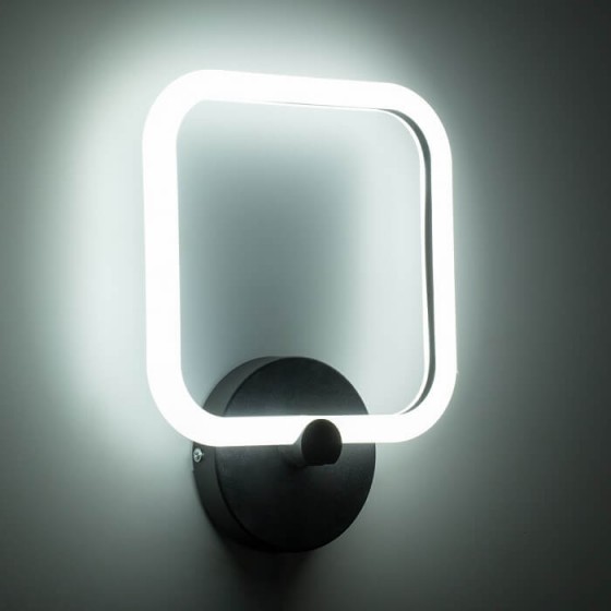 Απλίκα τετράγωνη LED CCT DIM με μαύρη βάση 22x29cm