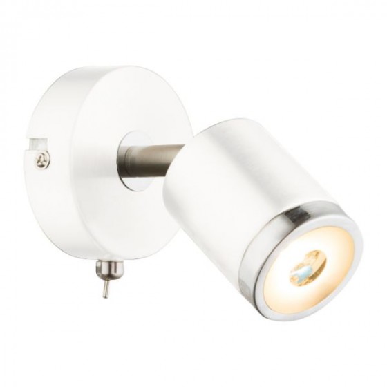 Λευκό σποτάκι Ø5cm LED με διακόπτη On-Off