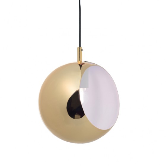 Μοντέρνο κρεμαστό φωτιστικό μπάλα Φ20cm μπρονζέ χρυσοχάλκινη
