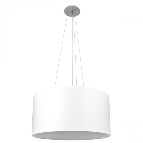 Κρεμαστό φωτιστικό λευκό υφασμάτινο Φ60x30cm