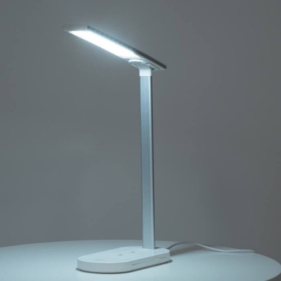 Φωτιστικό γραφείου LED CCT αφής 35cm λευκό με USB και ασύρματο φορτιστή