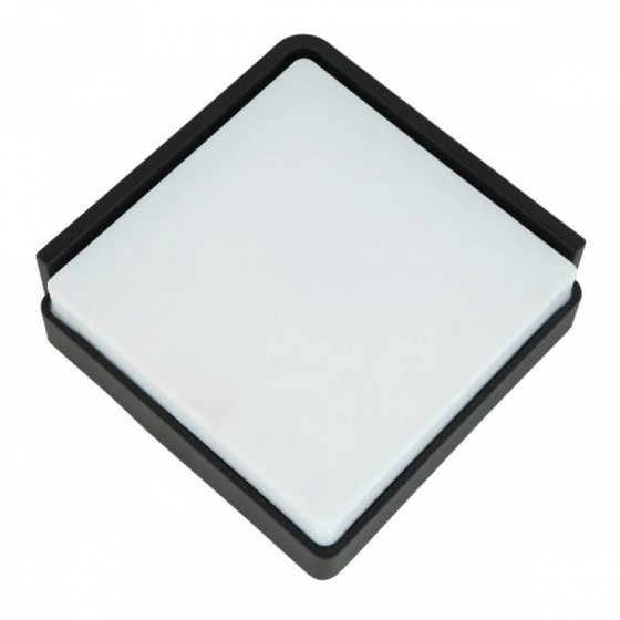 Απλίκα εξωτερικού χώρου LED αλουμινίου 21x21cm μαύρη