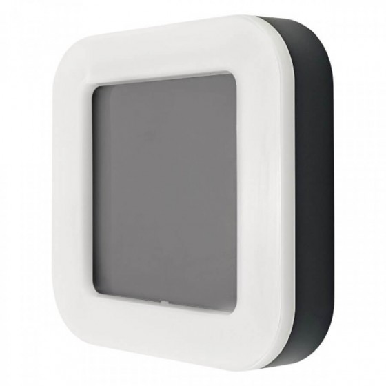 Απλίκα-Πλαφονιέρα εξωτερικού χώρου LED πλαστική 19x19x4cm μαύρο-λευκό