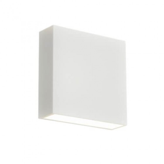Πλαστική λευκή απλίκα 12x12cm IP65 LED ρυθμιζόμενης γωνίας Up&Down