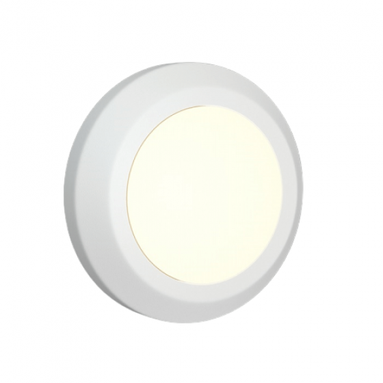 Στρογγυλή απλίκα τοίχου λευκή Φ15cm LED CCT πλαστική IP65