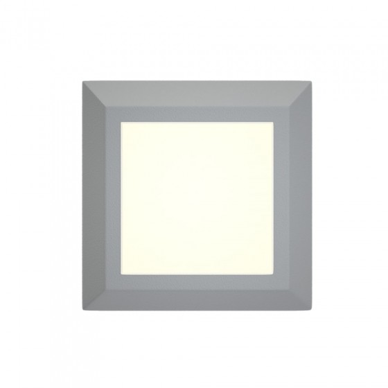 Τετράγωνη απλίκα τοίχου γκρι 12x12cm LED CCT πλαστική IP65