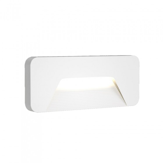 Ορθογώνια απλίκα 22x8cm λευκή με πέταλο LED CCT πλαστική IP65