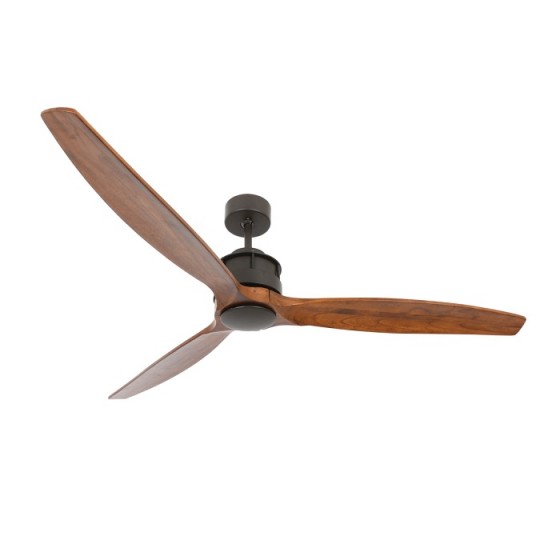 Ανεμιστήρας οροφής μπρονζέ-καφέ Φ152cm με ξύλινα καφέ πτερύγια
