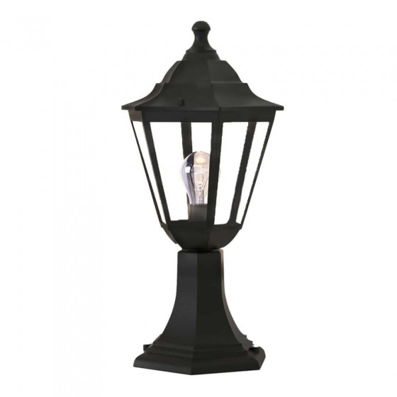 Κλασικό φαναρακί δαπέδου πλαστικό μαύρο Φ21x425cm εξωτερικού χώρου