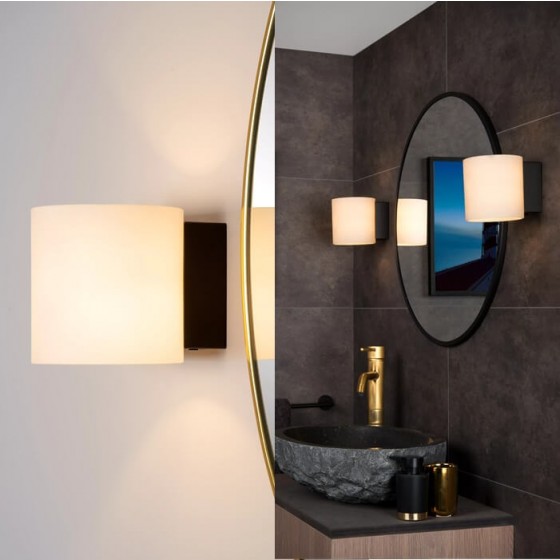 Φωτιστικό τοίχου γυάλινο οπάλ Φ12cm μονόφωτο G9 IP44