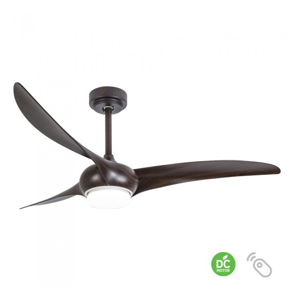 Καφέ μοντέρνος ανεμιστήρας με ABS πτερύγια Φ132cm LED CCT