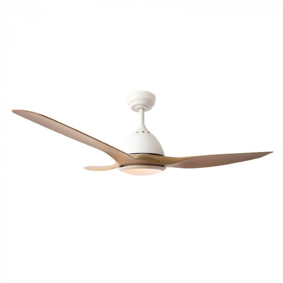 Ανεμιστήρας οροφής τηλεχειριζόμενος έξι ταχυτήτων LED CCT DIM Φ130cm λευκό-καφέ