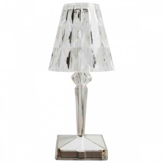 Επαναφορτιζόμενο πορτατίφ κρυσταλλιζέ τριγωνικό 26cm LED 3000Κ