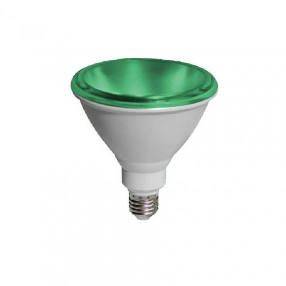 Πράσινη Λάμπα LED PAR38 Ε27 15W Στεγανή IP65 42VAC